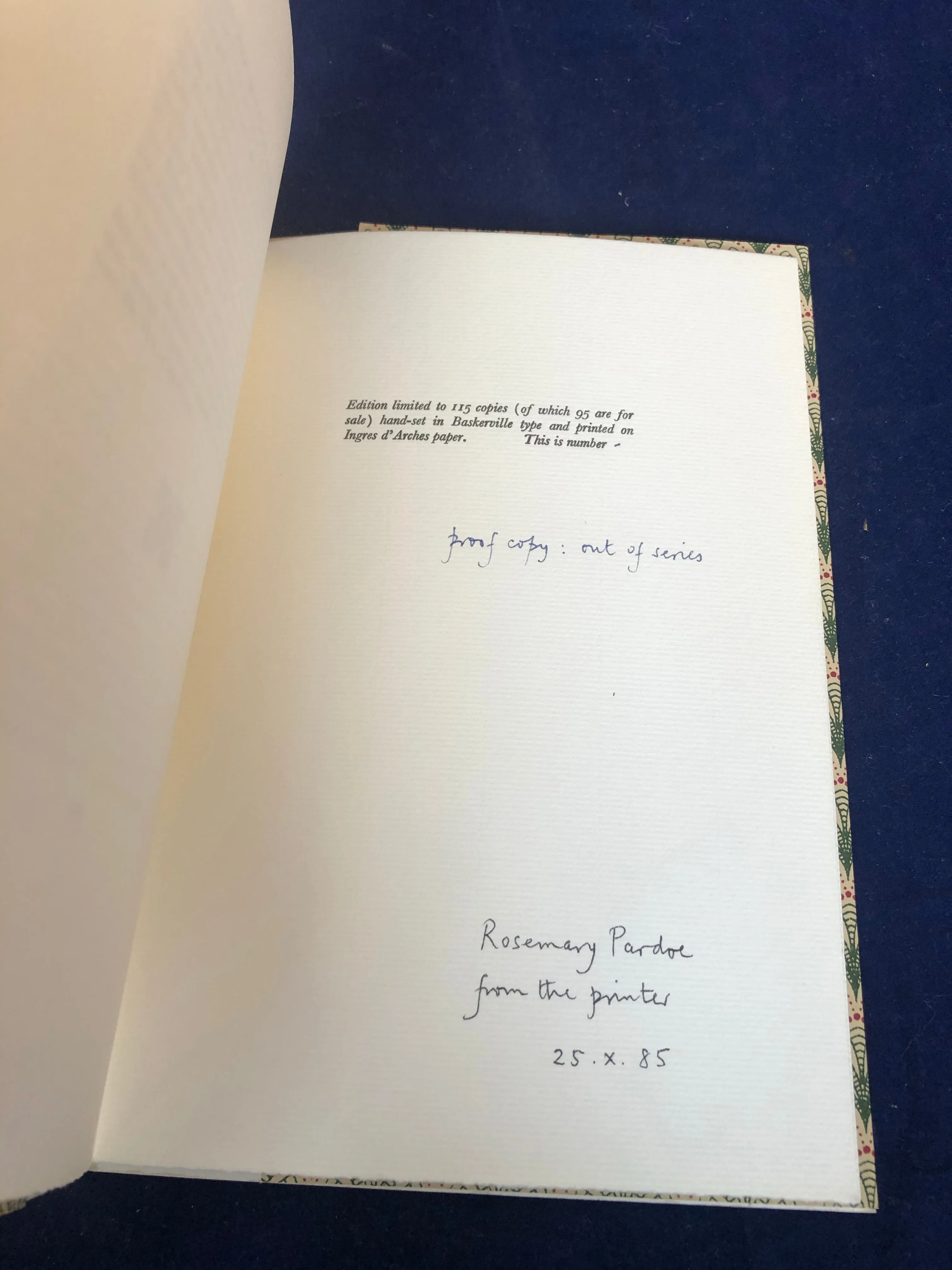 M.R. James - Some Remarks On Ghost Stories, Tragara Press 1985, Signed Proof Copy