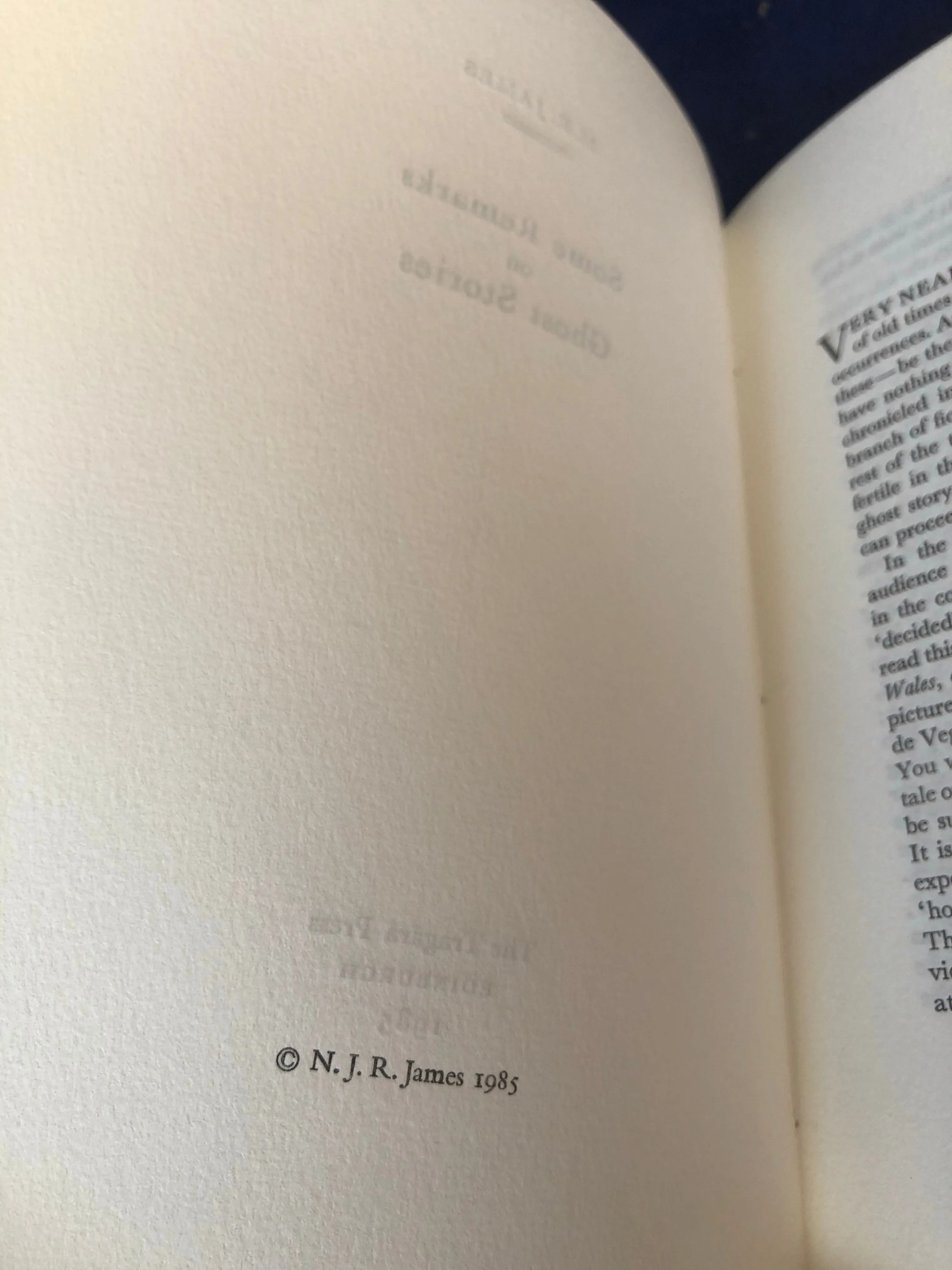 M.R. James - Some Remarks On Ghost Stories, Tragara Press 1985, Signed Proof Copy