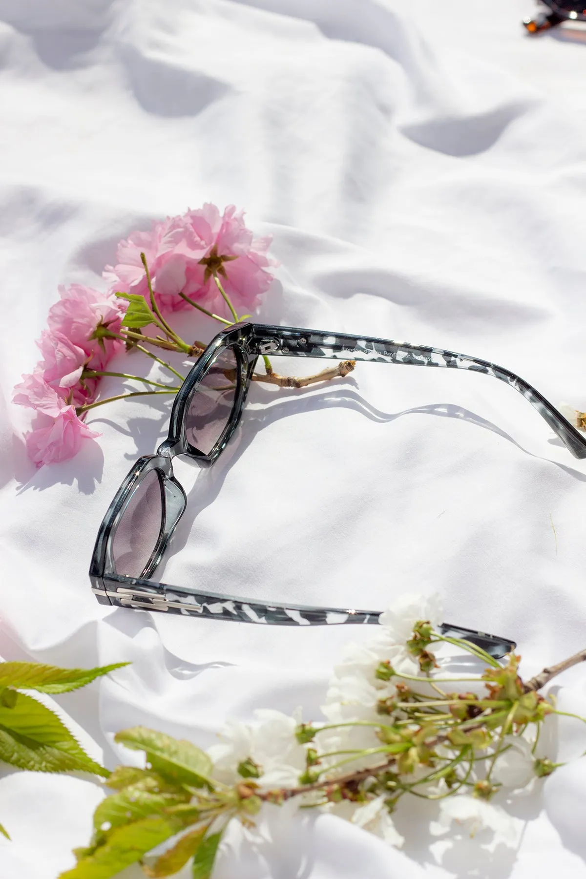 Narrow Hexagon Sunglasses with Metal Detail