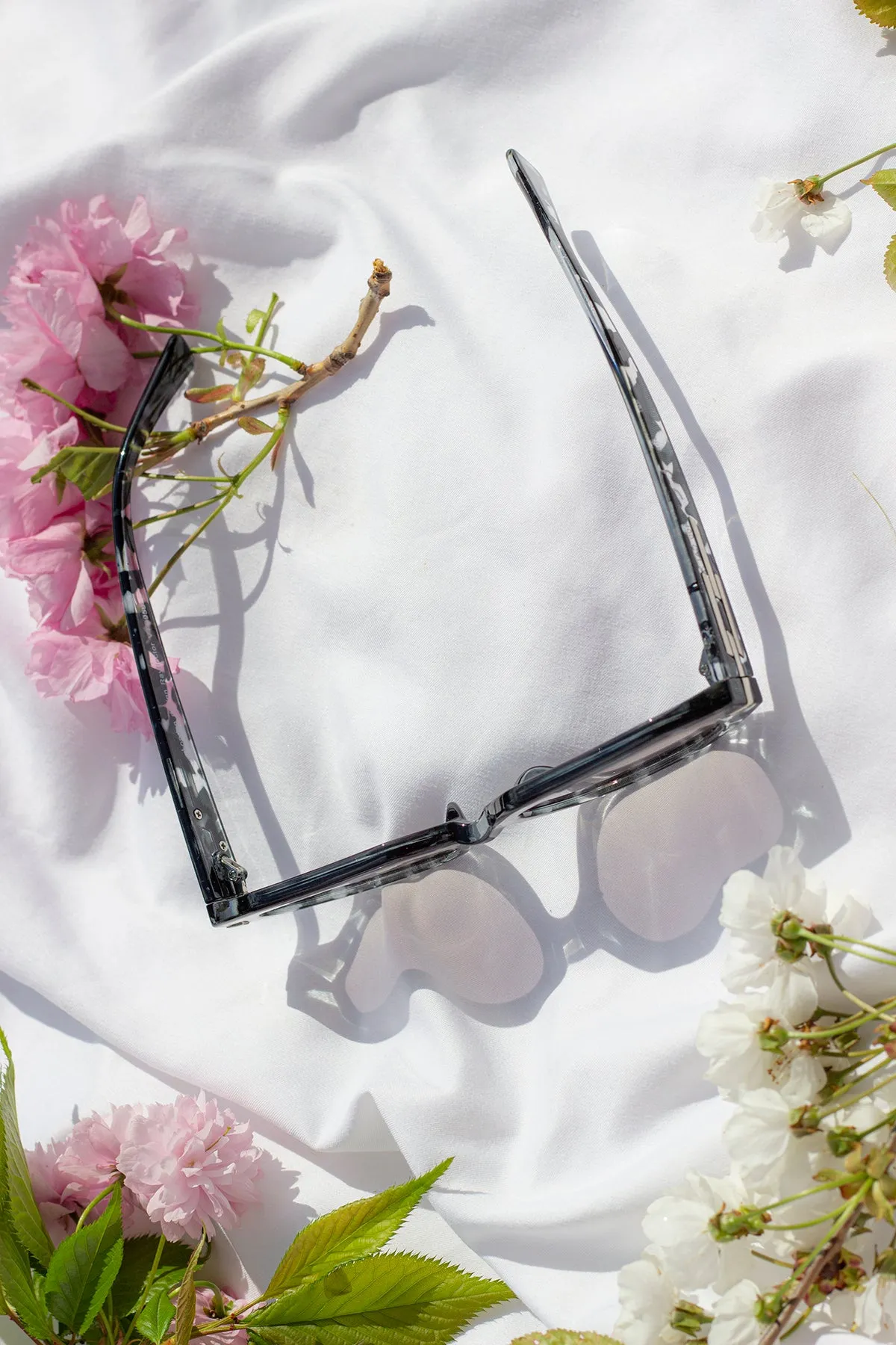 Narrow Hexagon Sunglasses with Metal Detail