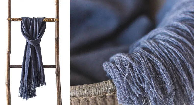 NATHA CASHMERE NARROW SCARF