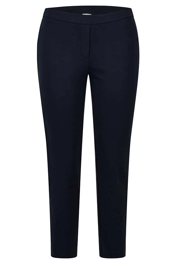 NAVY CONTRASTING ELASTIC WAISTBAND LEGGING TROUSER