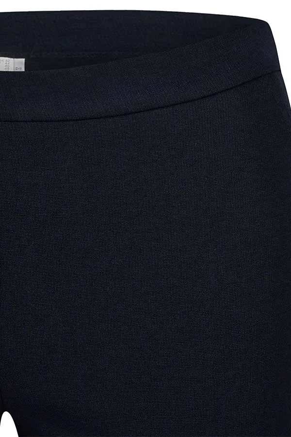 NAVY CONTRASTING ELASTIC WAISTBAND LEGGING TROUSER