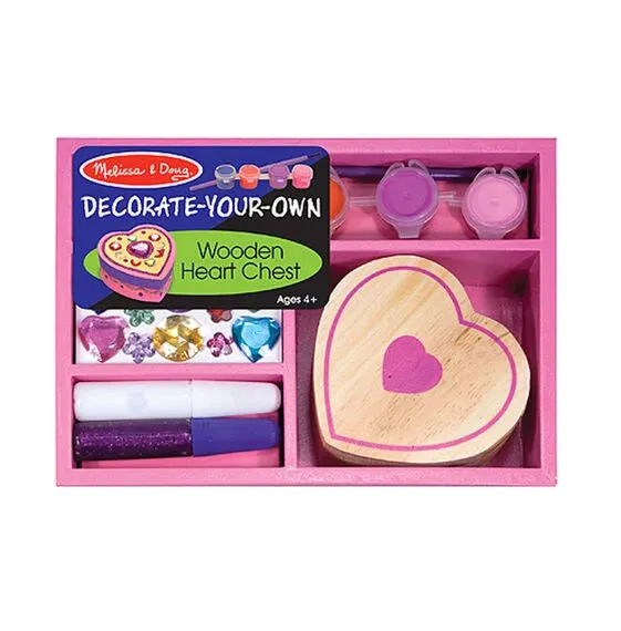 NEW MELISSA AND DOUG DECORATE YOU OWN HEART BOX