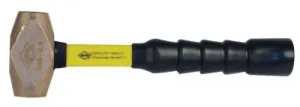 Nupla?? Classic Nuplaglas?? Non-Sparking Brass Hammer, 1.5 lb Head, 12 in Fiberglass Handle, Super Grip, 30-015