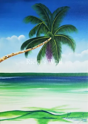 Ocean Shore - 12 x 16 by Genenrich Pierre