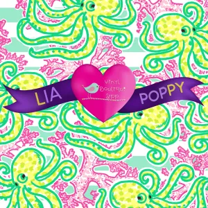 Octopus Lia Poppy Vinyl Sheet LPY-65