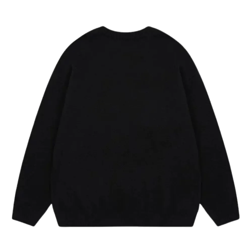 OOC' 3D Colorful Letter Print Loose Sweater