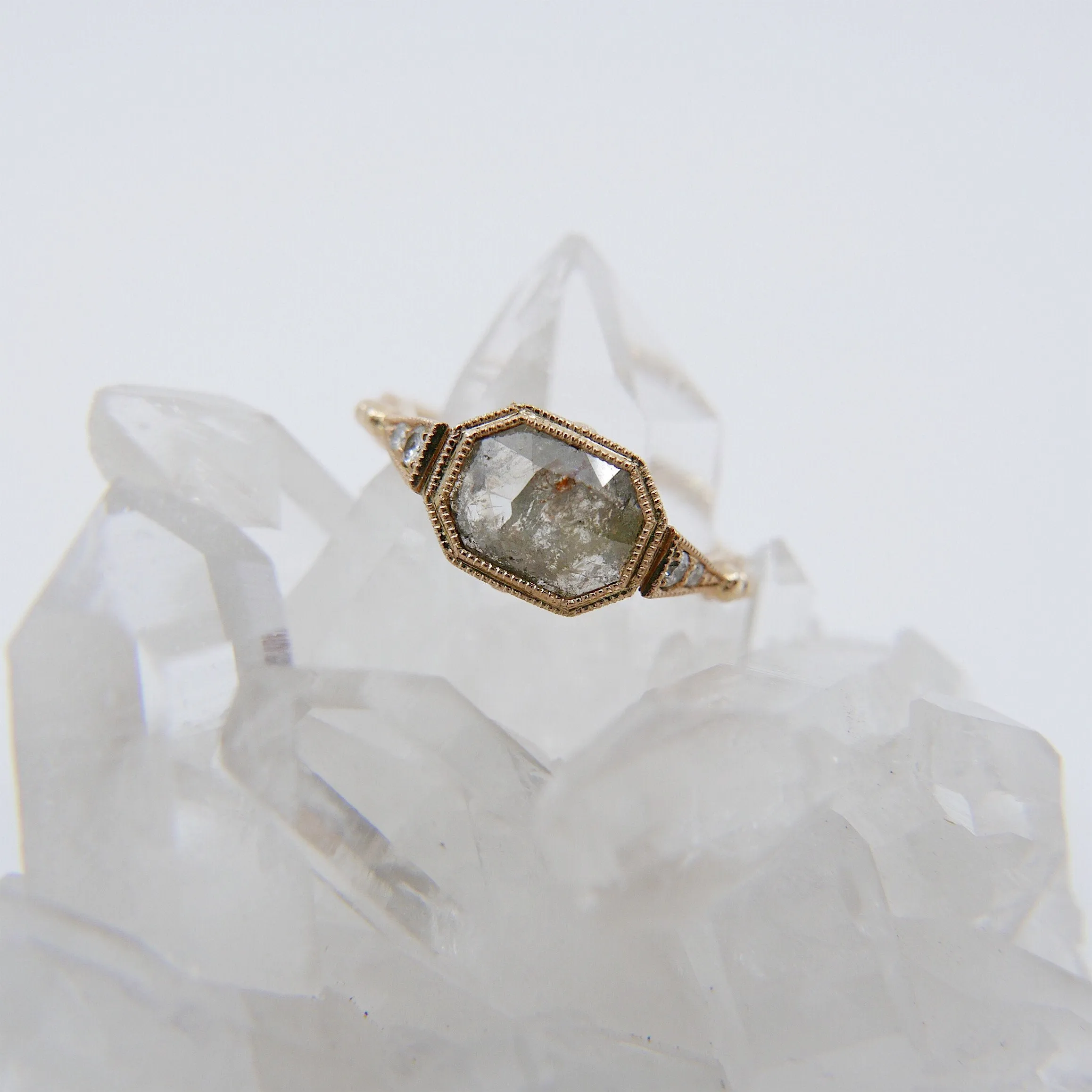 Ophelia Rustic Grey Diamond Ring