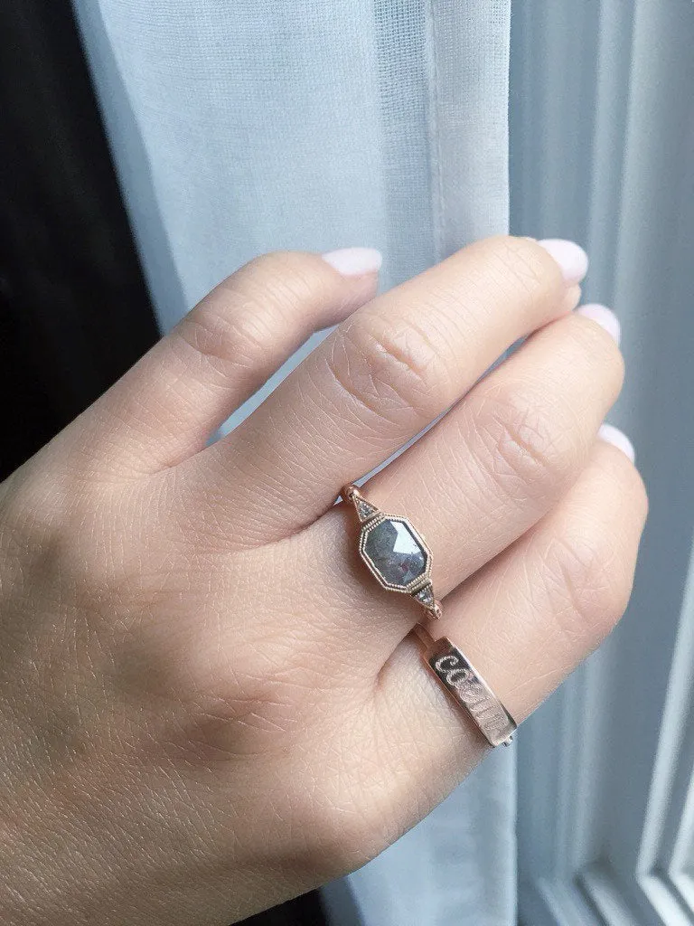 Ophelia Rustic Grey Diamond Ring