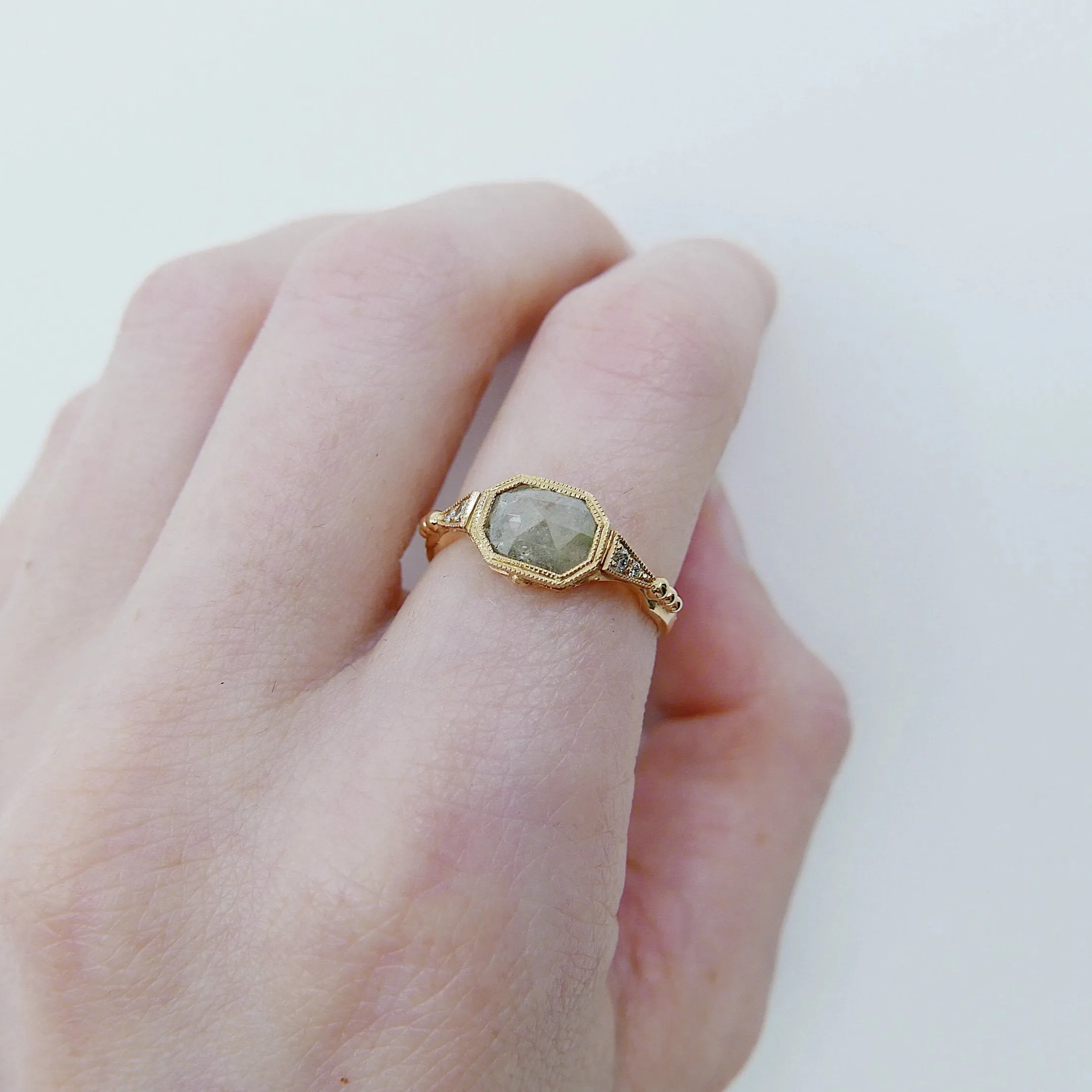 Ophelia Rustic Grey Diamond Ring