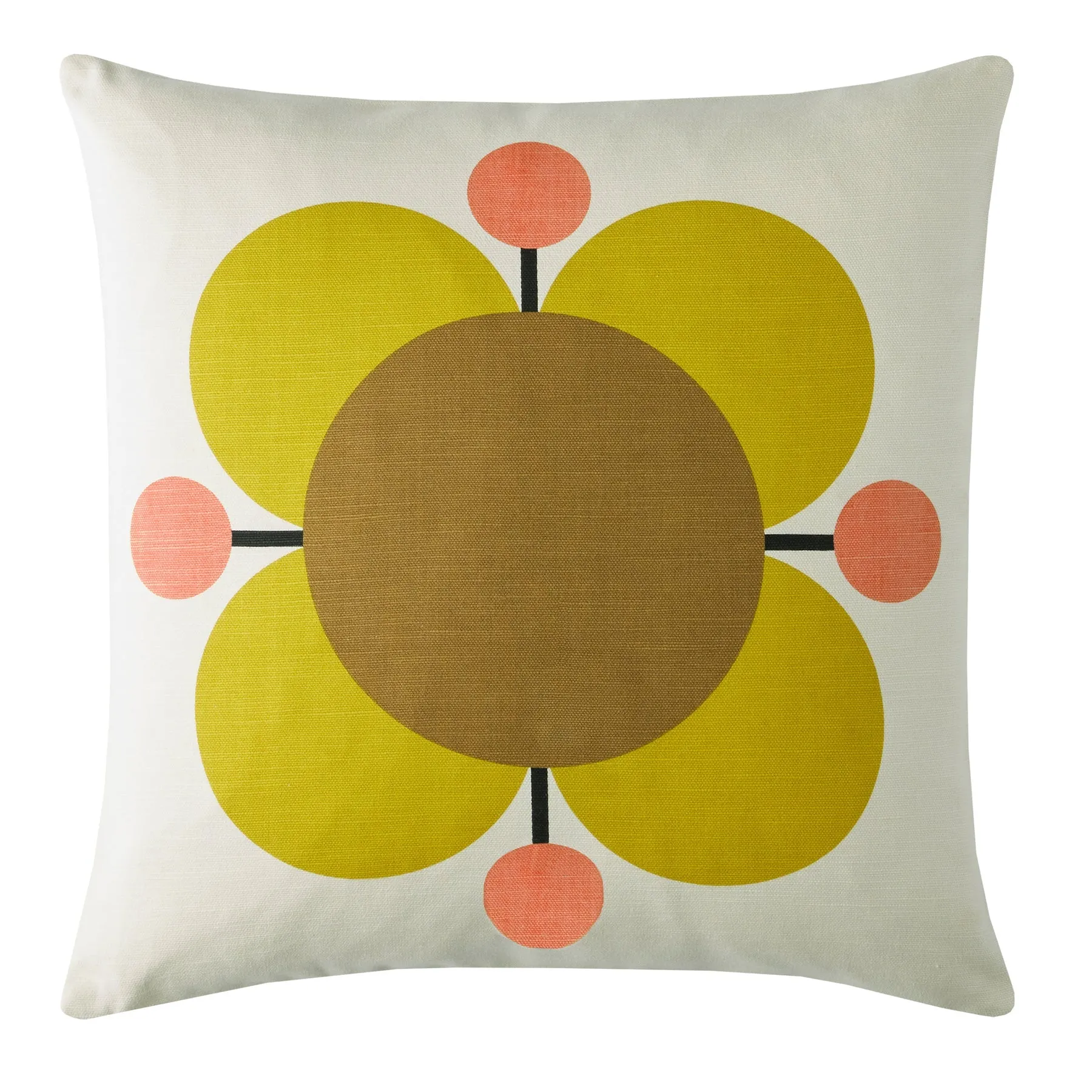 Orla Kiely Atomic Flower Cushion - Primrose