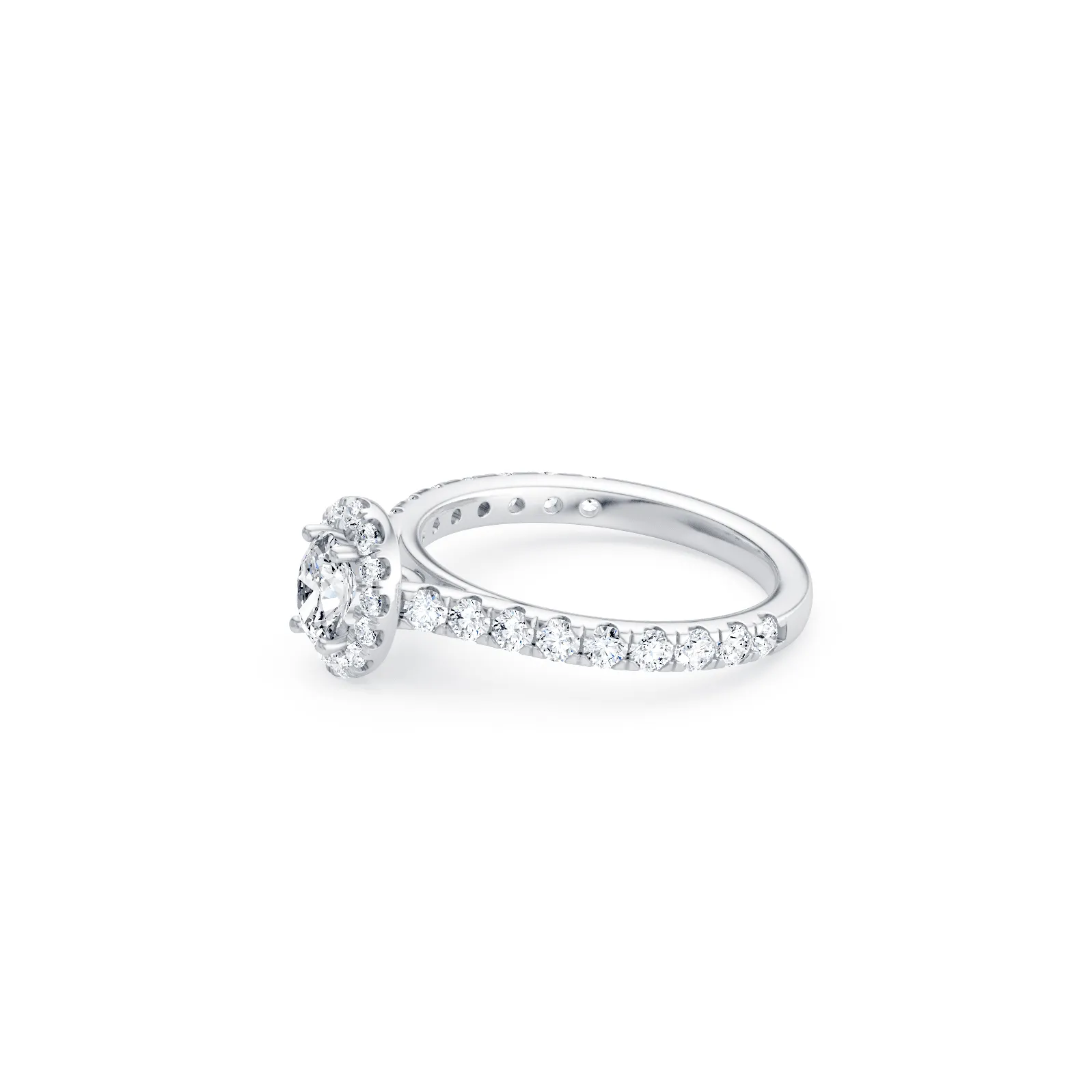Oval Ring with 1.10ct of Laboratory Grown Diamonds in 9ct White Gold