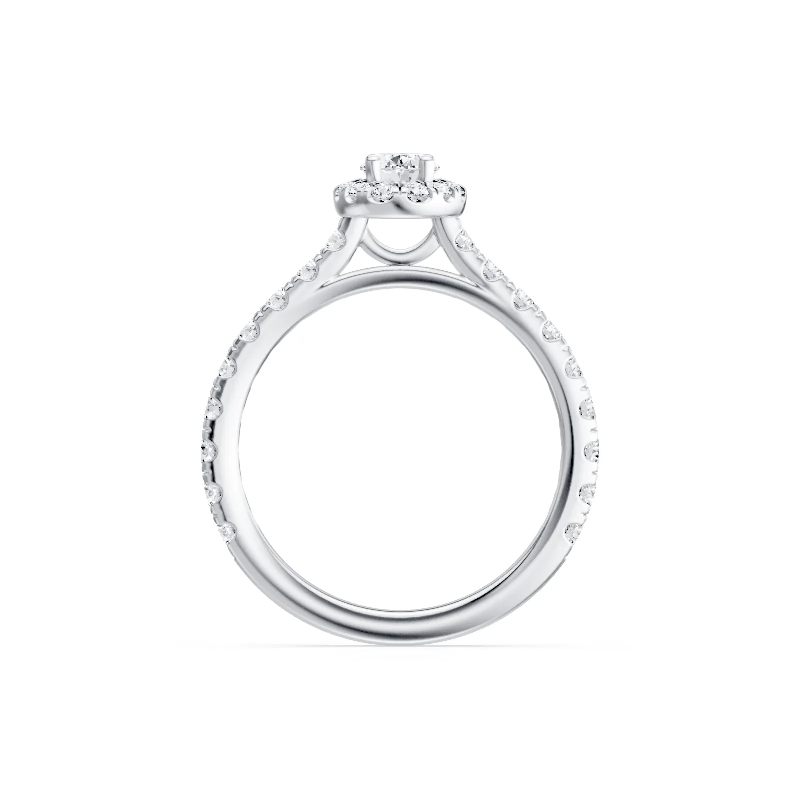 Oval Ring with 1.10ct of Laboratory Grown Diamonds in 9ct White Gold