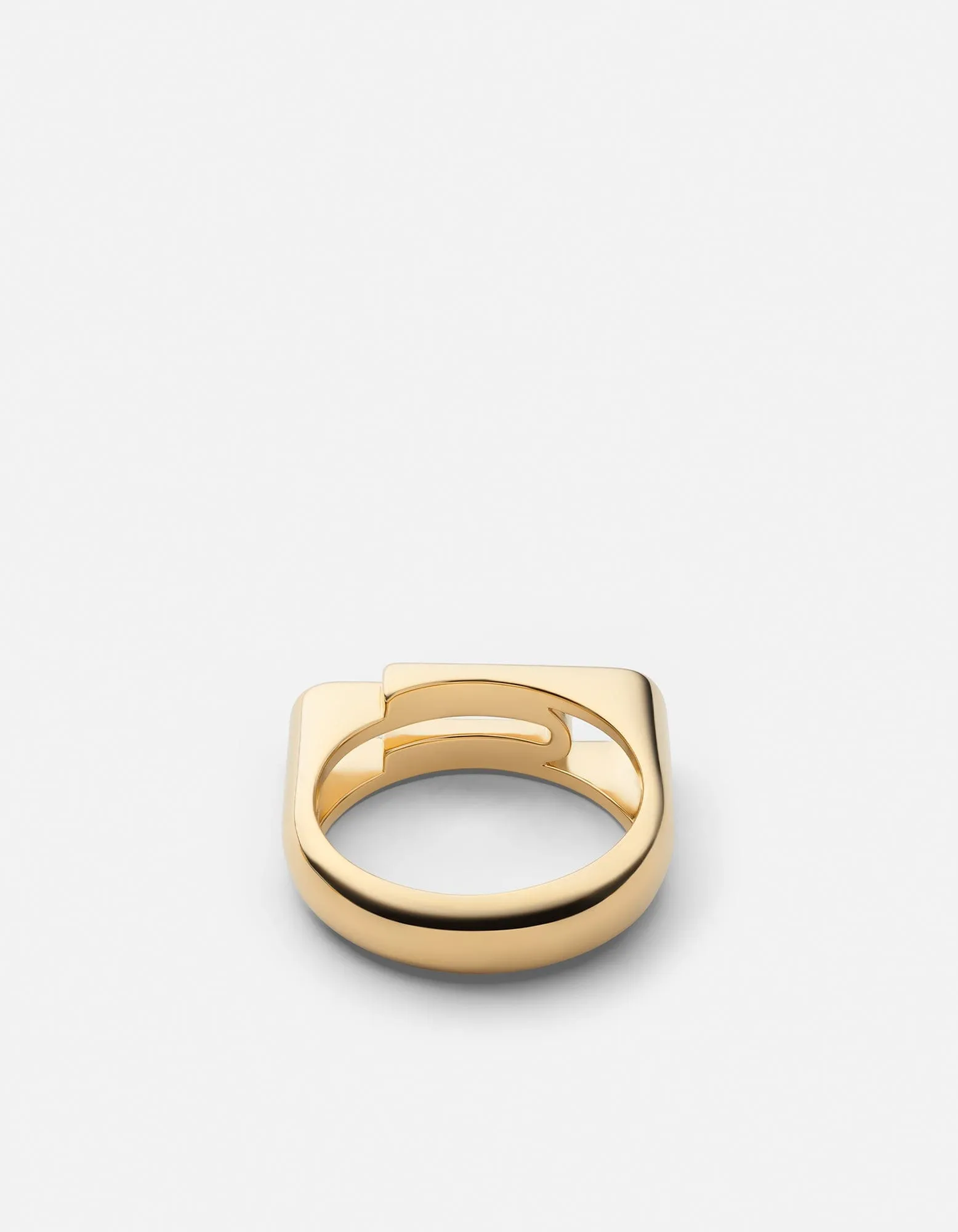 Paper Clip Ring, Gold Vermeil
