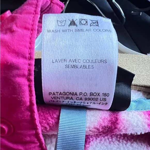Patagonia patterned small fleece jacket s pink