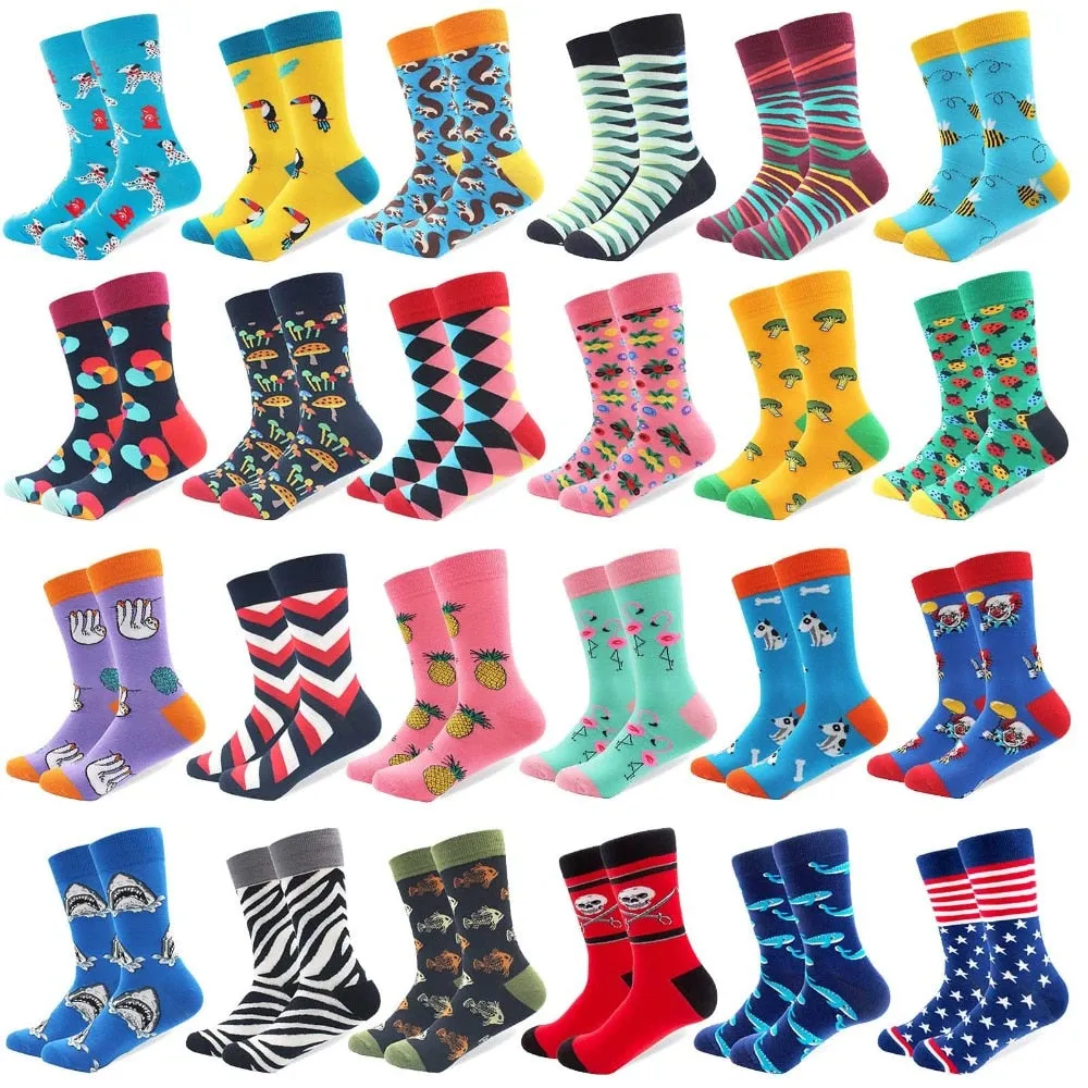 Pattern Long Tube Socks Novelty Pattern Crazy Socks