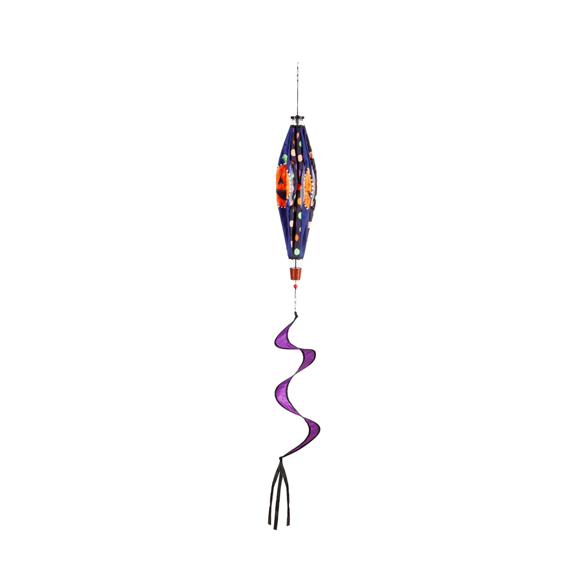 Patterned Jack-o-Lantern Burlap Balloon Spinner
