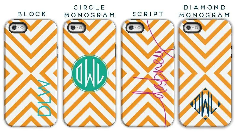 Personalized Cell Phone Case, Chevron Pattern