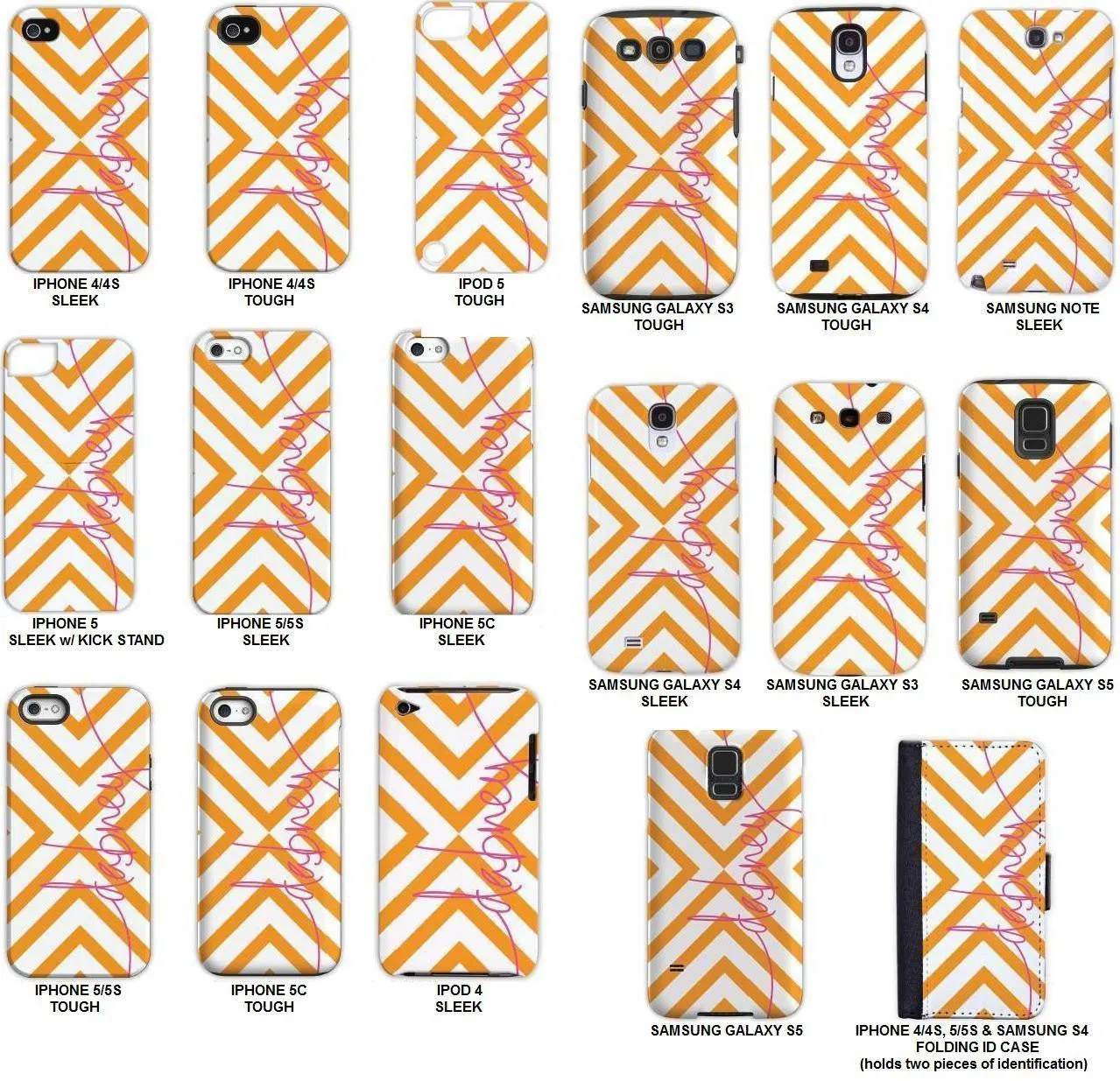 Personalized Cell Phone Case, Chevron Pattern