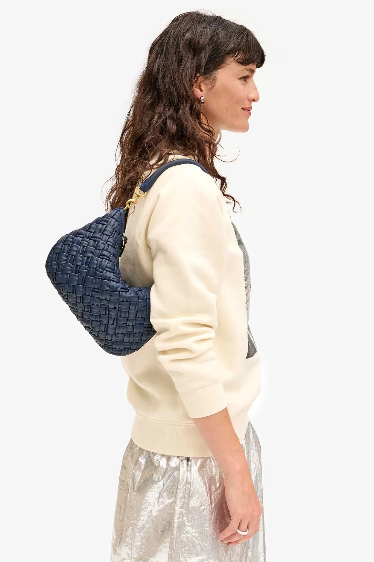 Petit Moyen Messenger Navy Puffy