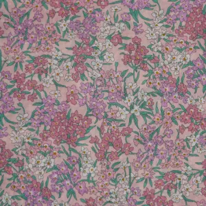 PINK FLORAL 'SEA BLOSSOMS' LIBERTY LAWN COTTON HANDKERCHIEF