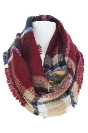 Plaid Infinity Scarf