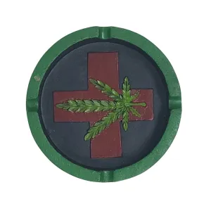 PolyPlus Medical Medical Marijuana & Cannabis Pot Weed Cigarette Ashtray for Outdoors and Indoors Use - Modern Home Decor Tabletop Ash tray for Smokers - Nice Gift for Men and Women