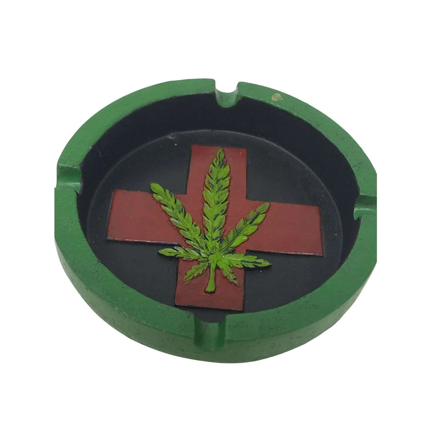 PolyPlus Medical Medical Marijuana & Cannabis Pot Weed Cigarette Ashtray for Outdoors and Indoors Use - Modern Home Decor Tabletop Ash tray for Smokers - Nice Gift for Men and Women