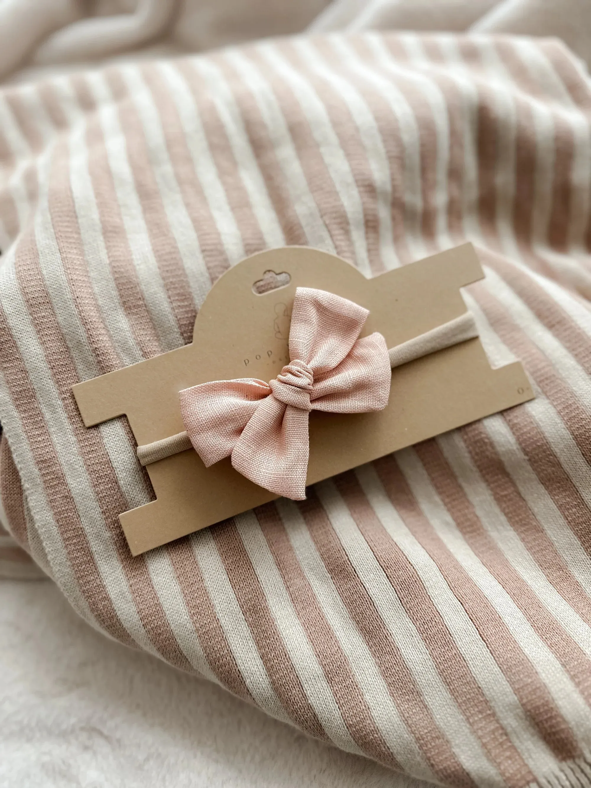 Pop Ya Tot Bow Headband - Blush