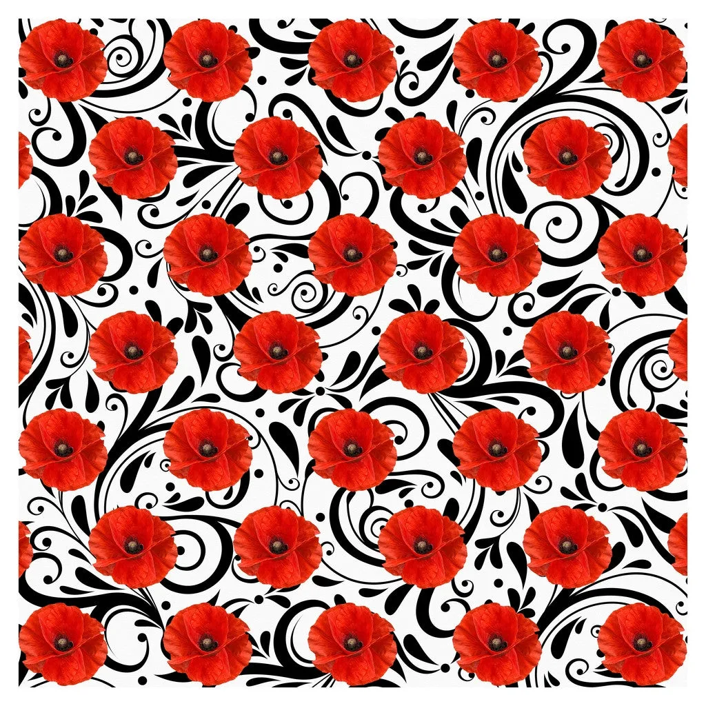 Poppy Red Flower Heat Transfer Vinyl Sheet
