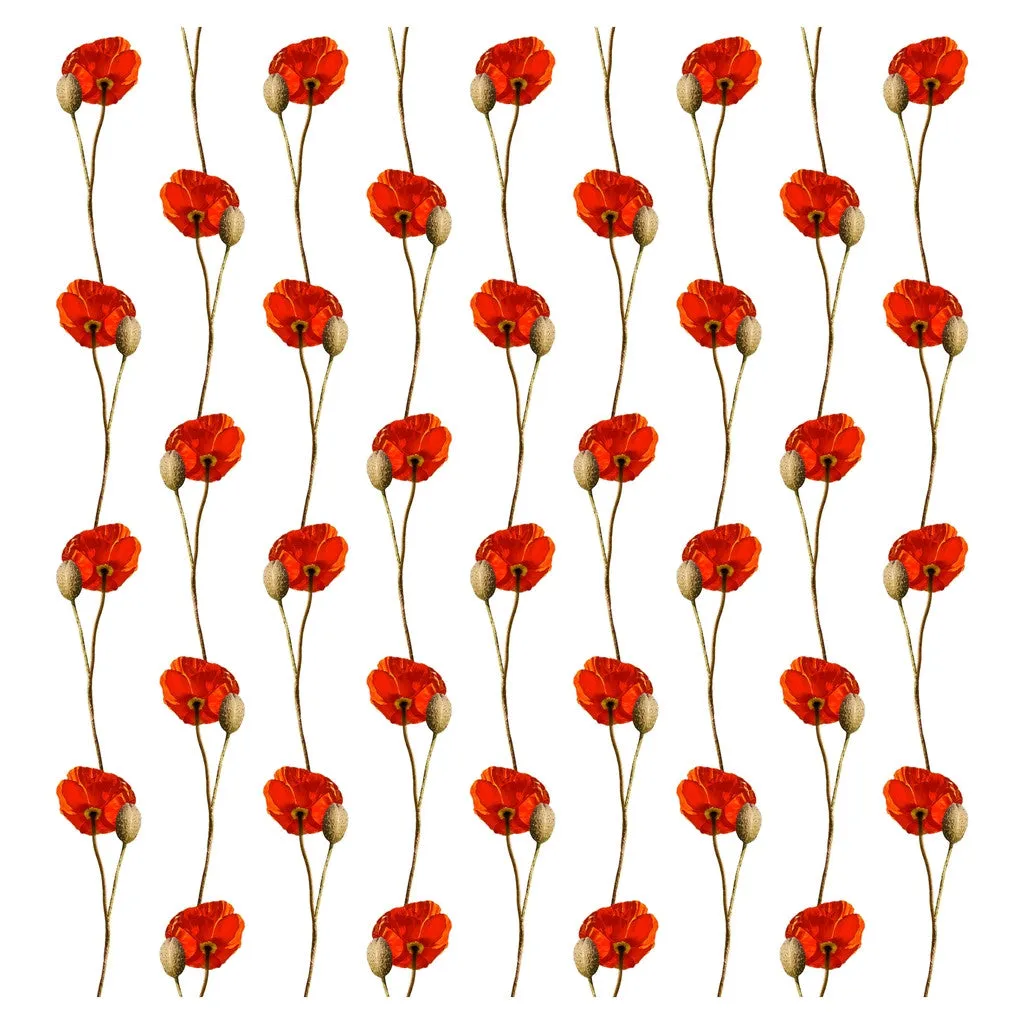 Poppy Red Flower Heat Transfer Vinyl Sheet