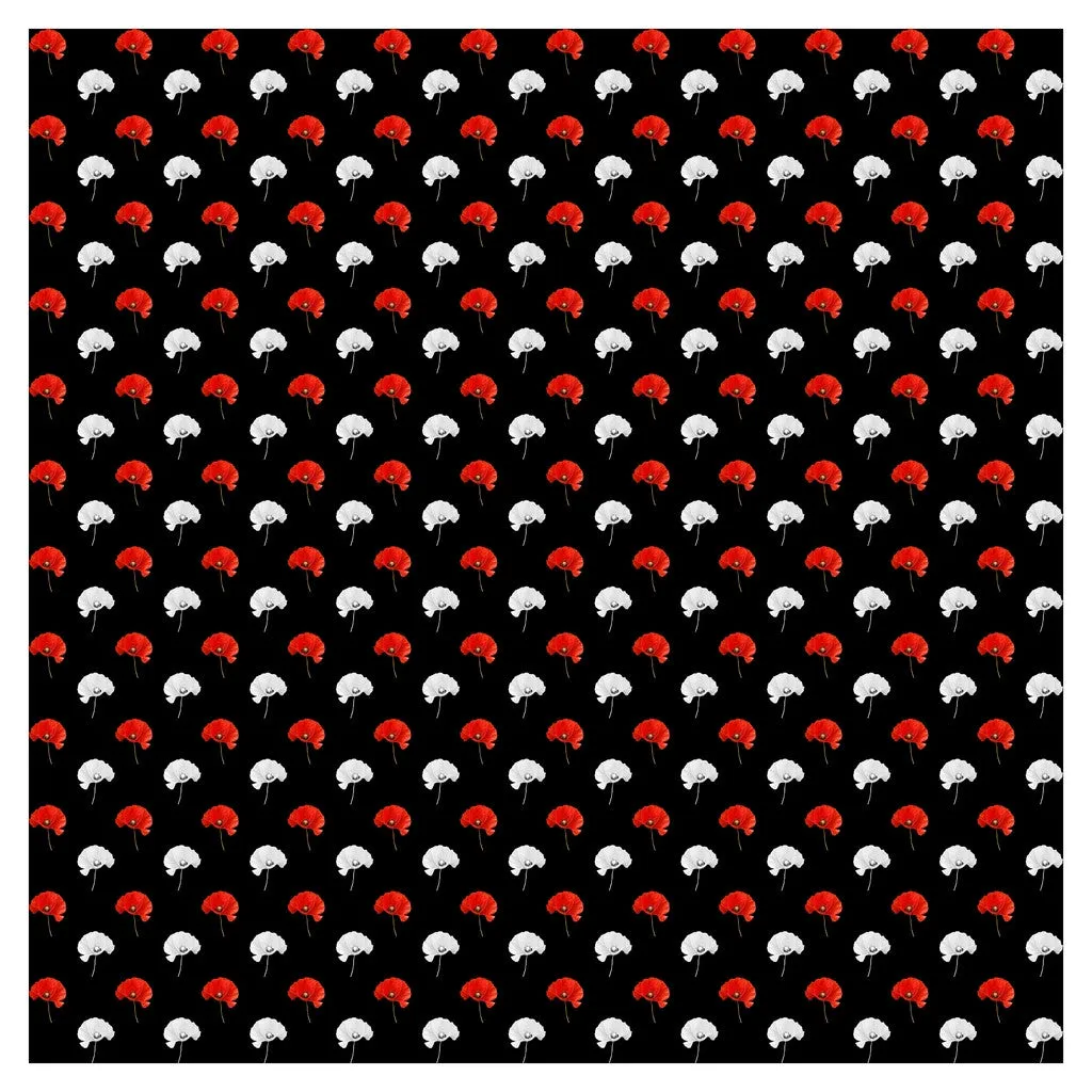 Poppy Red Flower Heat Transfer Vinyl Sheet