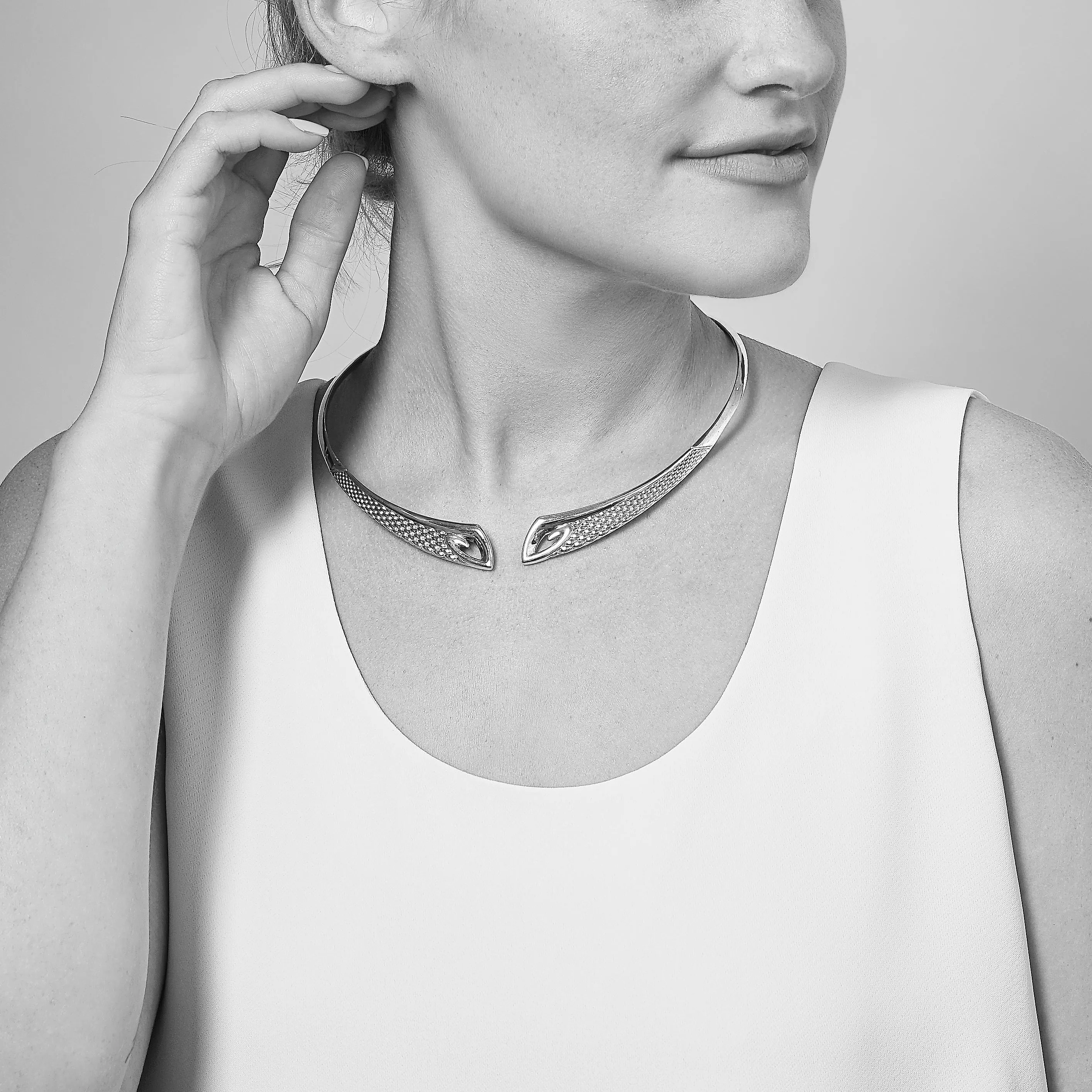 Python Collar - Black Ruthenium Vermeil