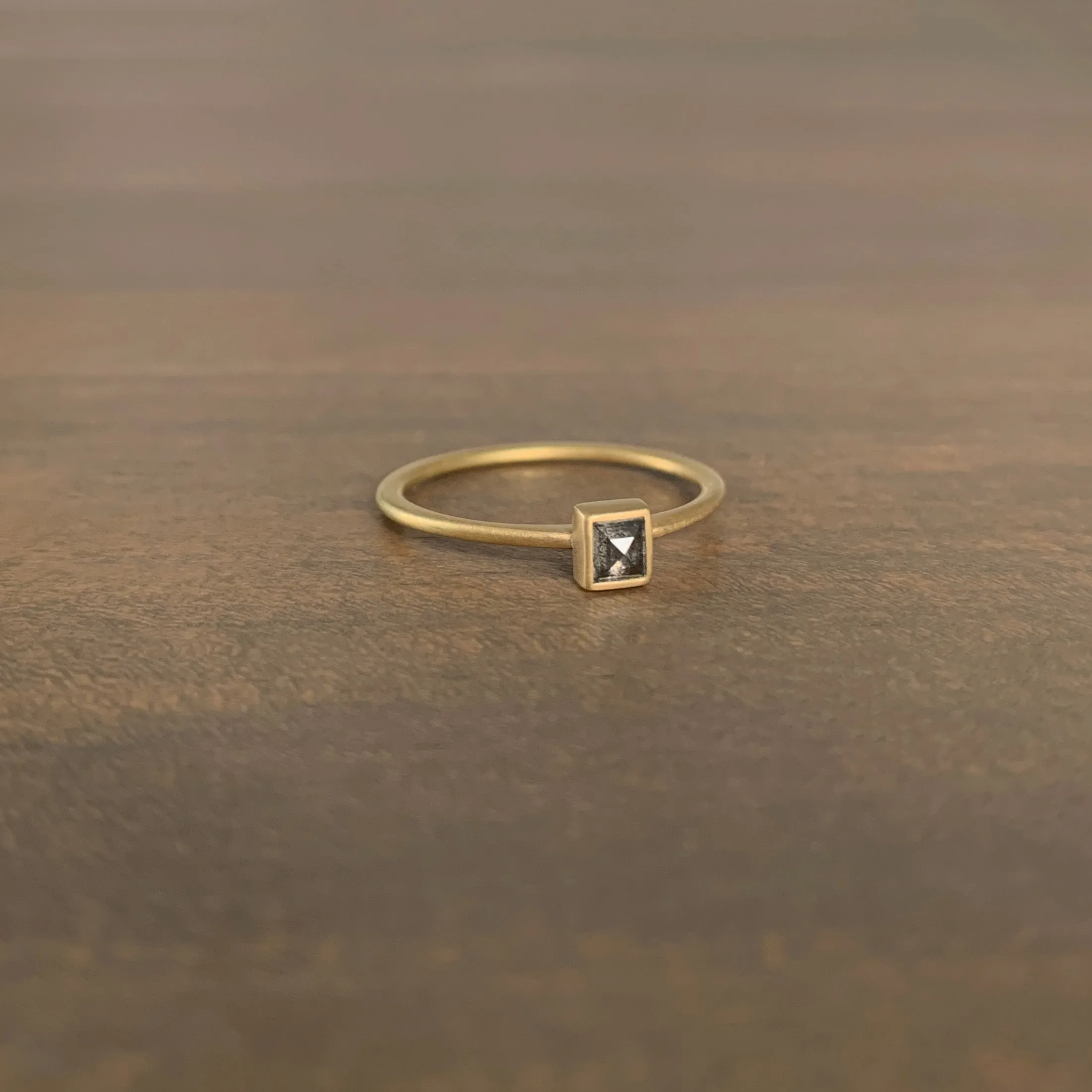 Rectangle Diamond Stacker Ring