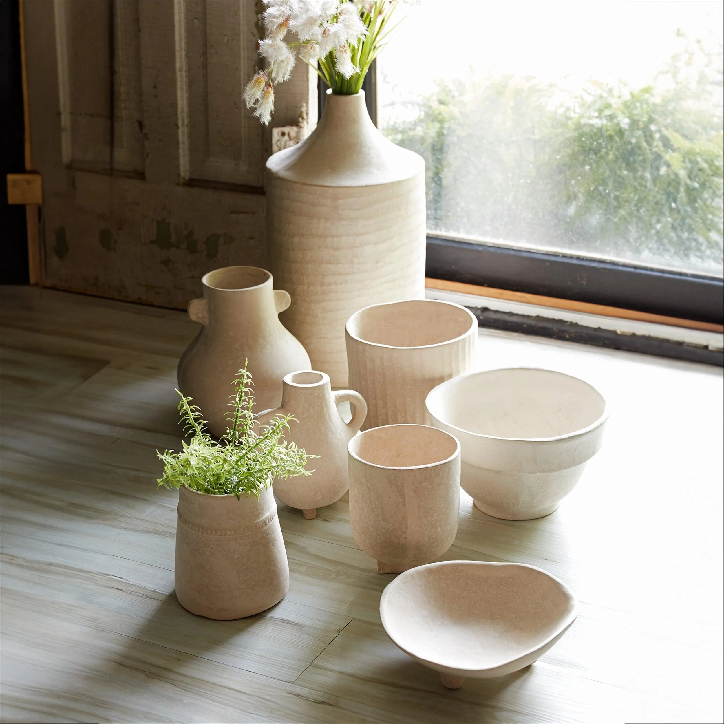 Recycled Paper Chalk Vase 9.75"H