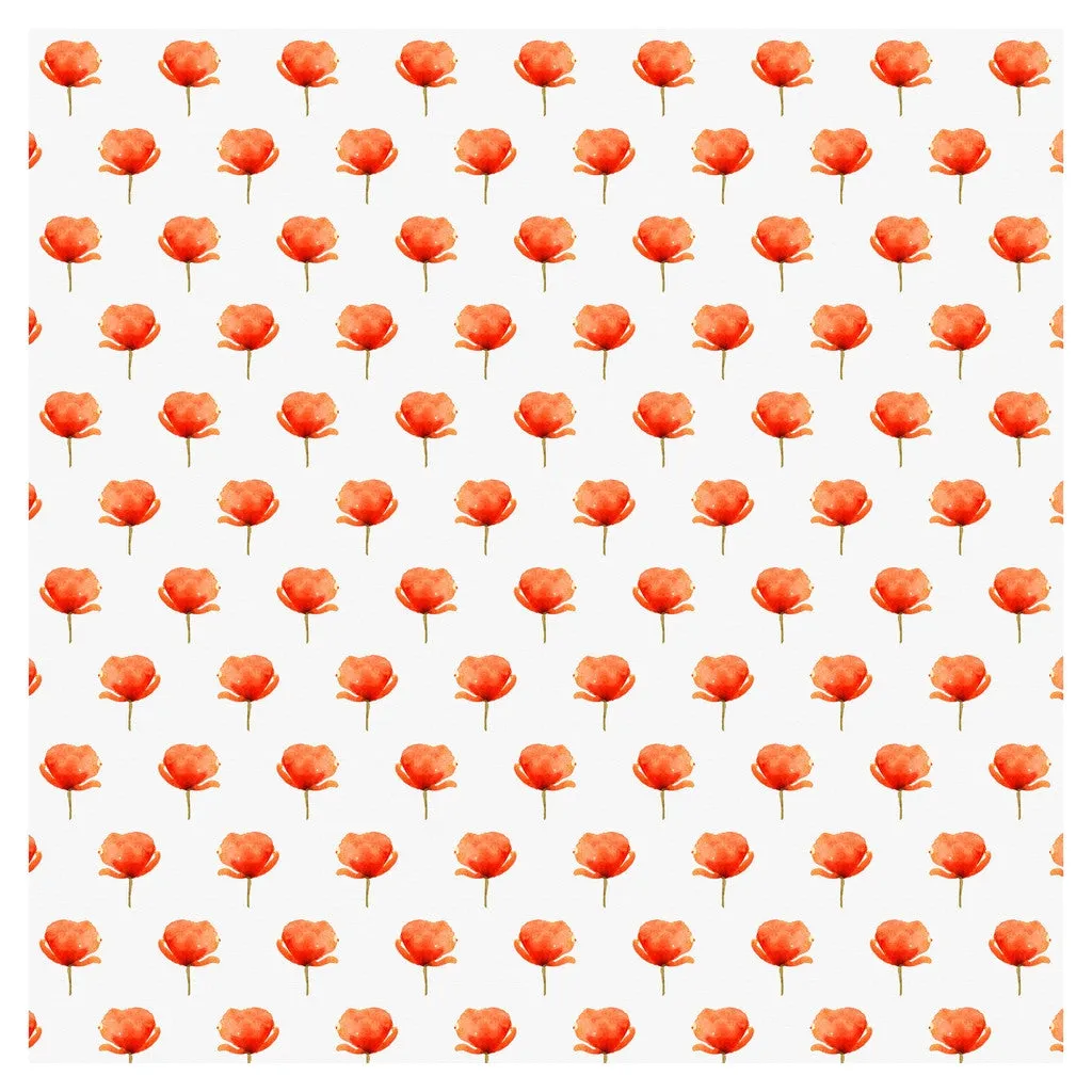 Red Poppy Flower Heat Transfer Vinyl Sheet