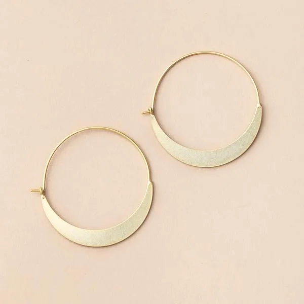 Refined Earring Collection - Crescent Hoop/Gold Vermeil