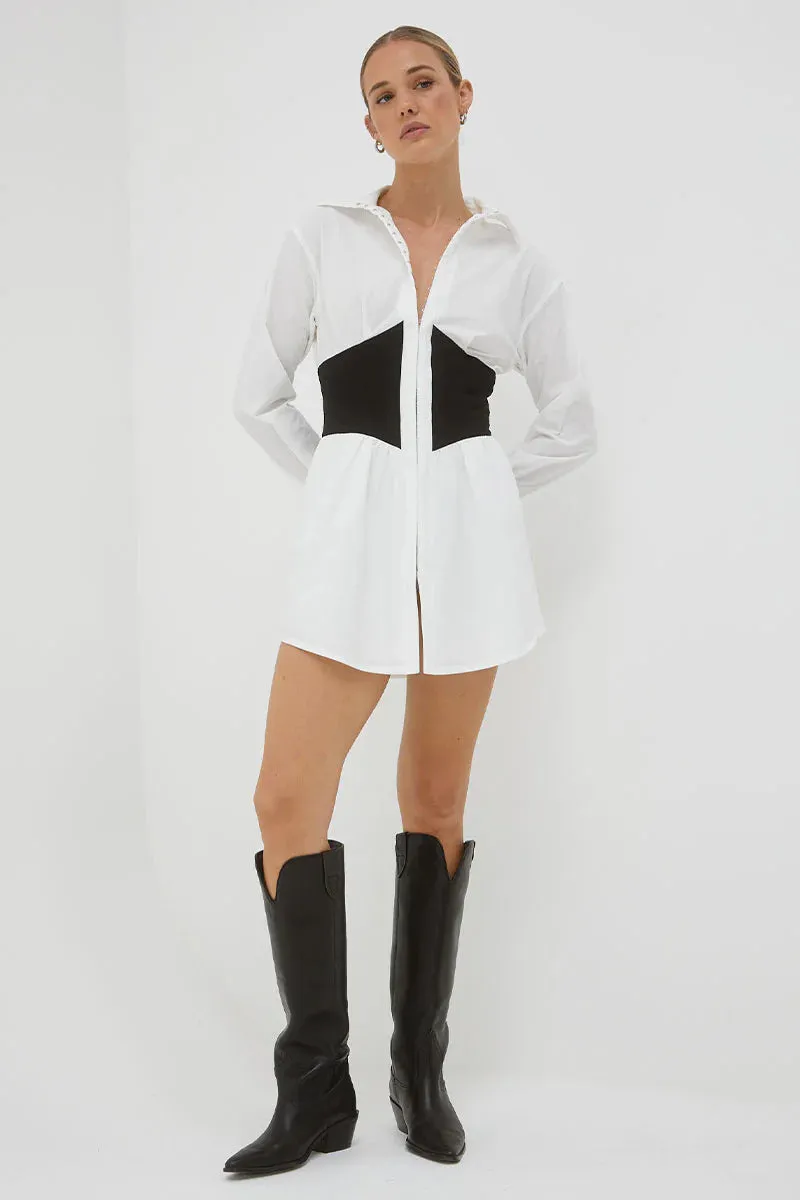 REMINISCE CORSET SHIRT DRESS