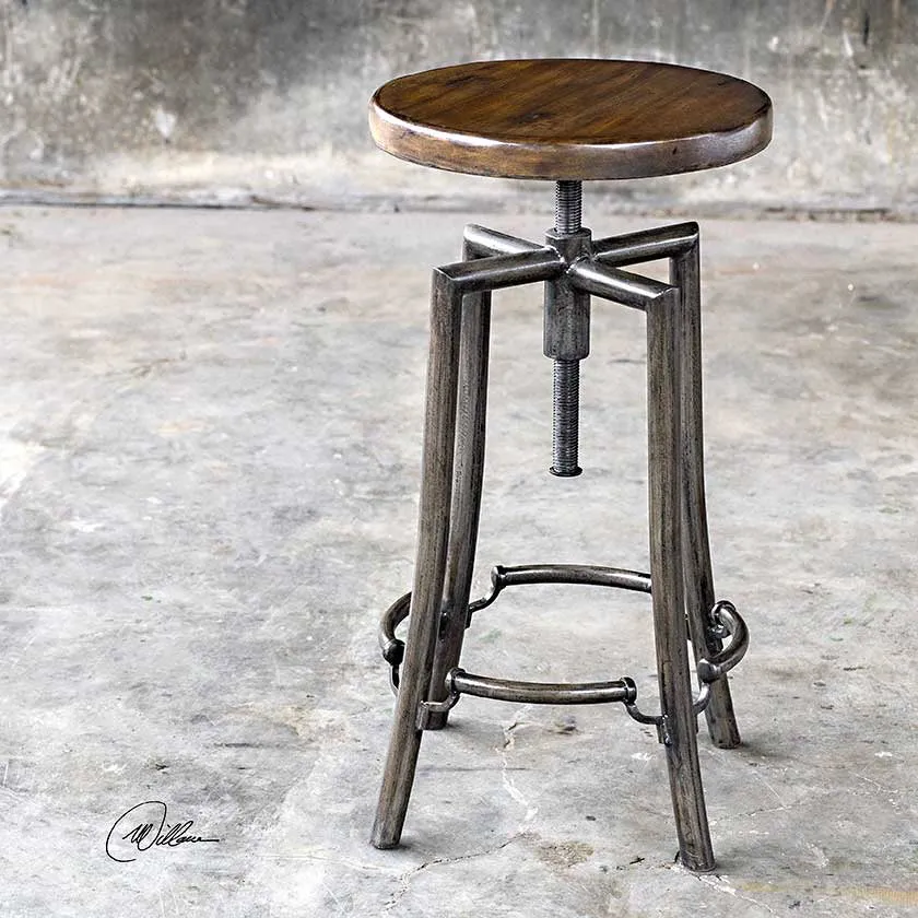 Rustic Industrial Bar Stool