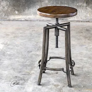 Rustic Industrial Bar Stool