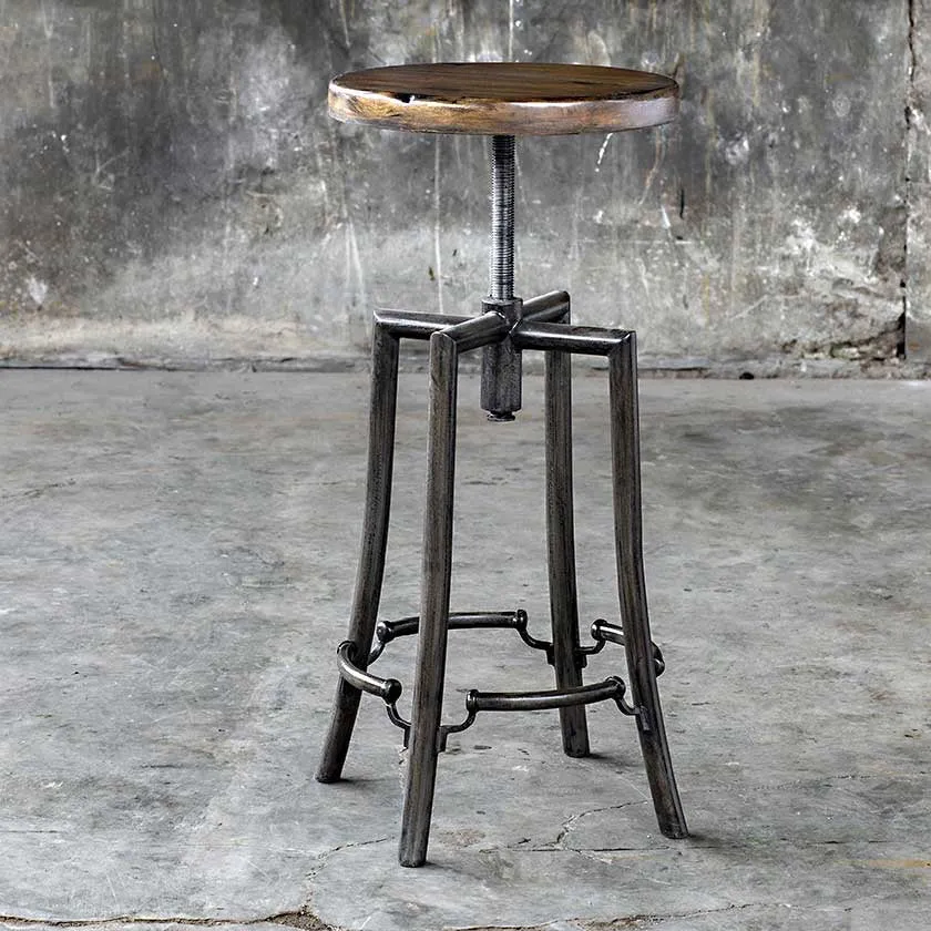 Rustic Industrial Bar Stool