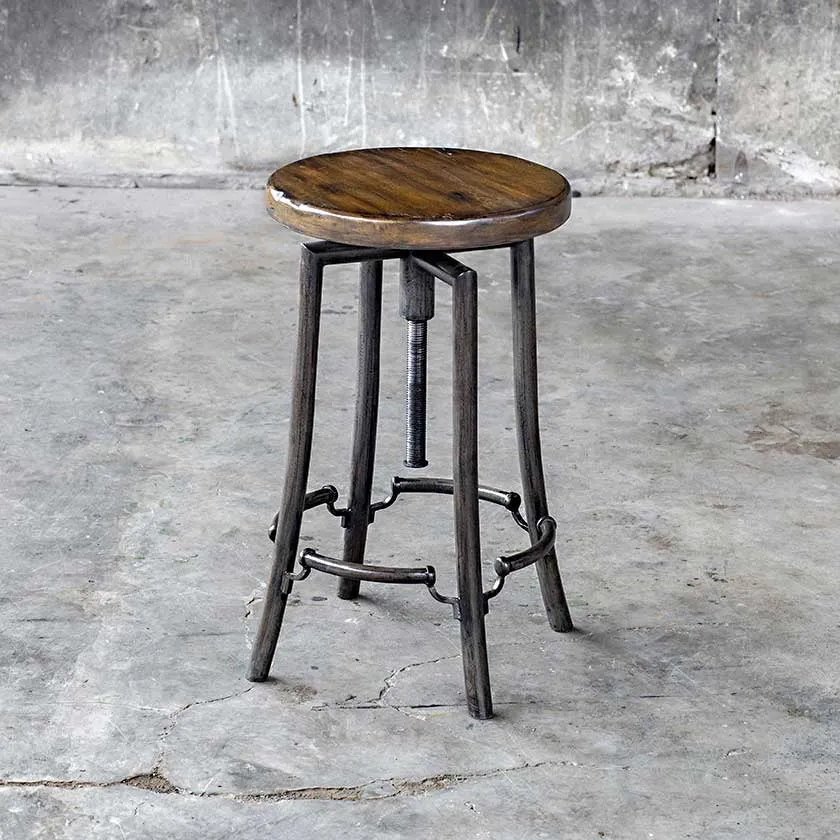 Rustic Industrial Bar Stool