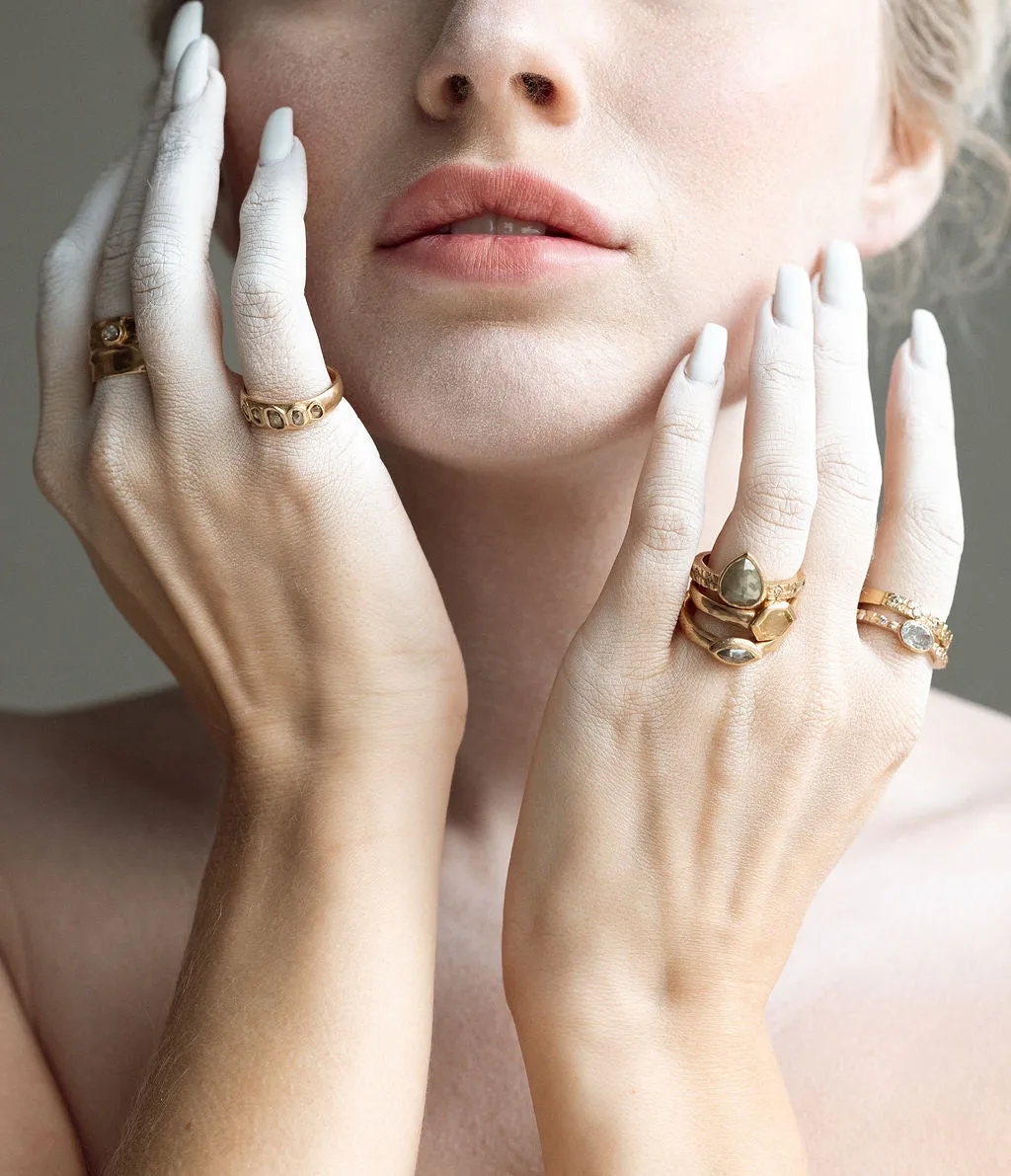 Rustic Marquis Ring