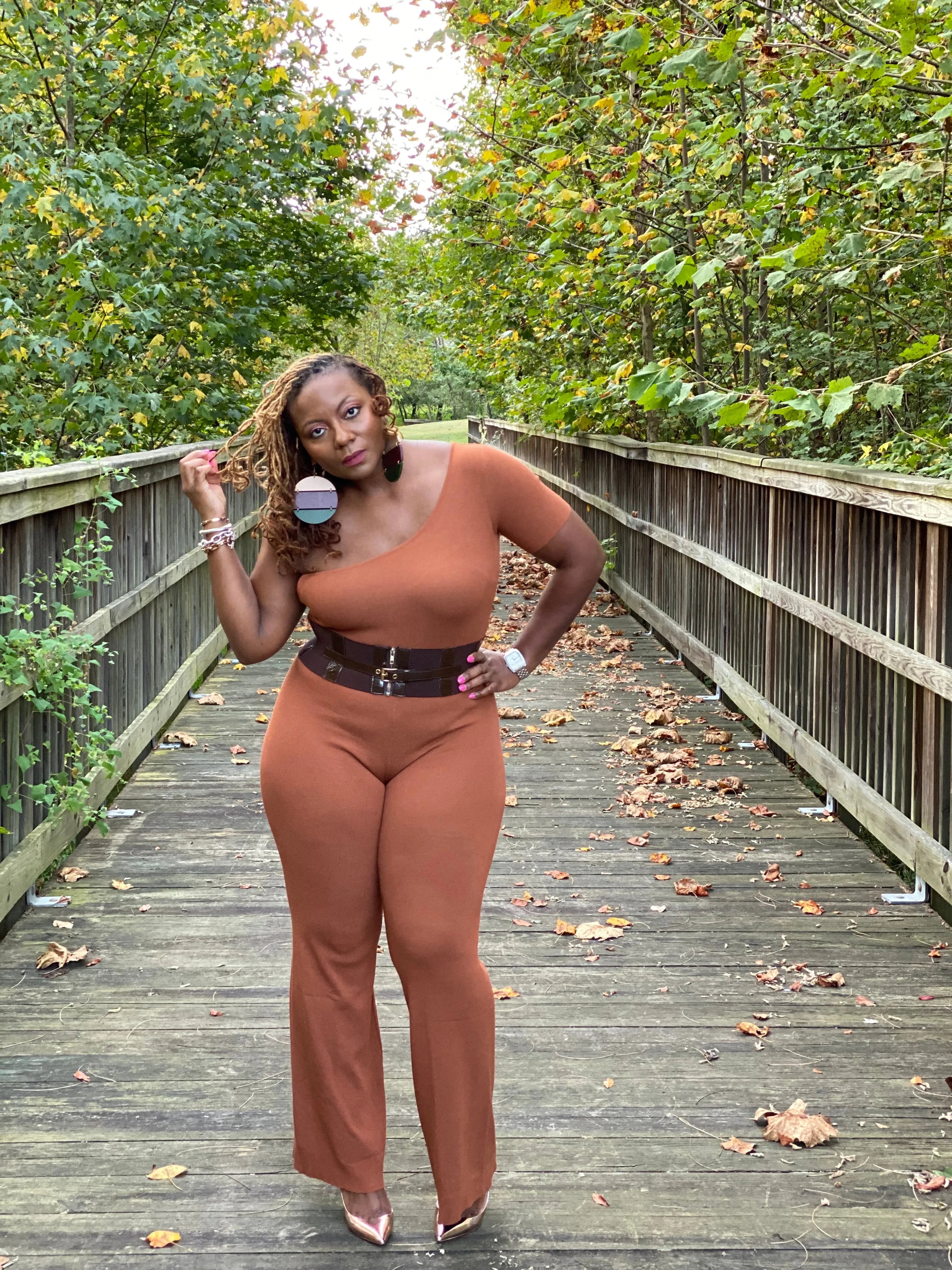 Rustic One Shoulder Jumpsuit