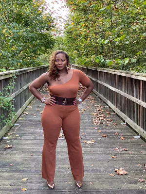 Rustic One Shoulder Jumpsuit