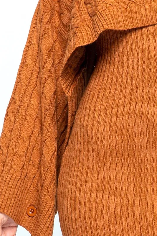 Rustic Ribbed Midi Crop Set