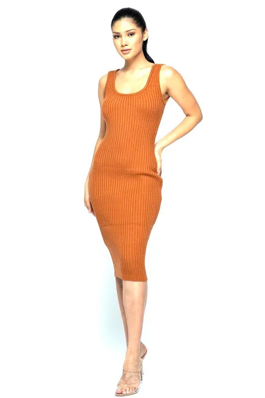 Rustic Ribbed Midi Crop Set