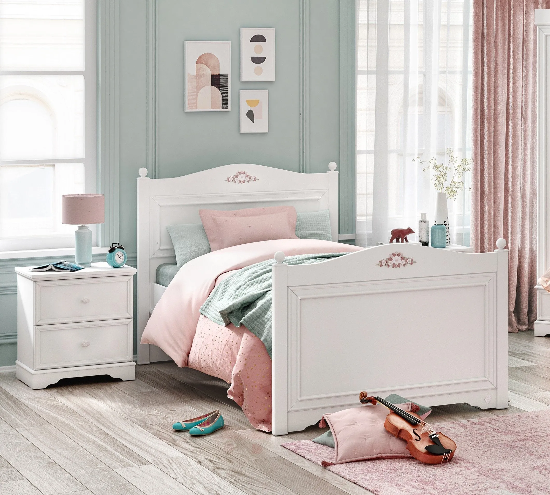 Rustic White Kids Room