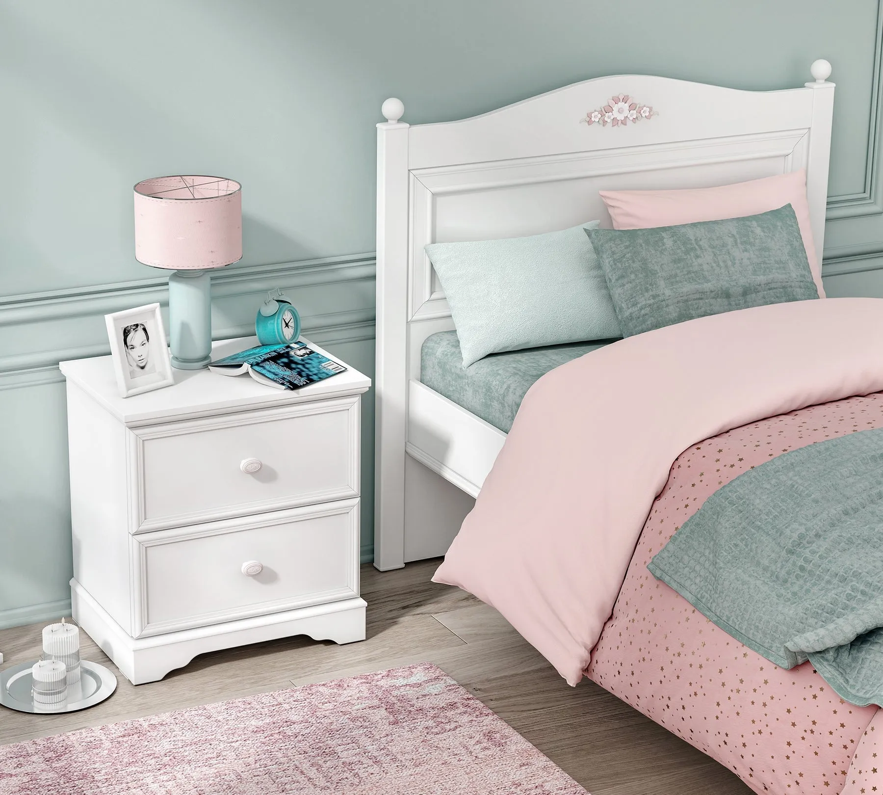 Rustic White Youth  Room